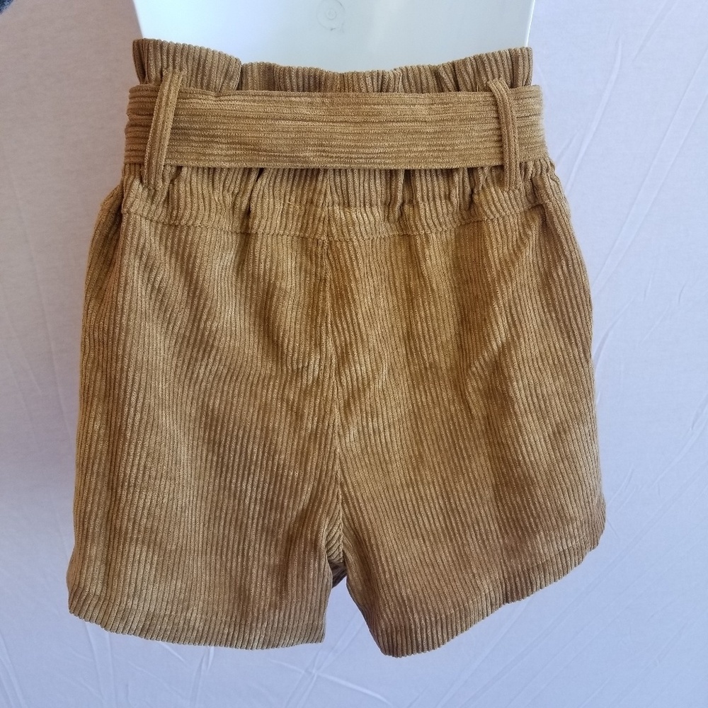 NWT Wild Honey Camel Corduroy Shorts - Picture 6 of 8